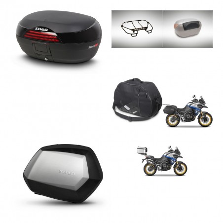 SHAD SH35 PREMIUM suitcases + mounting bracket SH46 trunk accessories 45 L KIT-481068