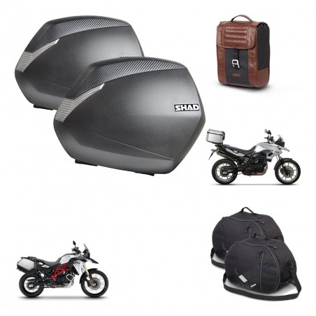 SHAD Suitcase trunk + mounting bracket SH36 suitcases accessories SR38 CAFE RACER STYLE 1U KIT-481084