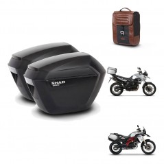 SHAD Trunk suitcase + mounting support suitcases sh23 SR38 CAFE RACER STYLE 1U KIT-481085
