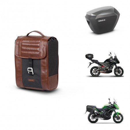 SHAD Maletas sh23 alu + soporte montaje Baul maleta SR38 CAFE RACER STYLE 1U KIT-481106