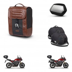 SHAD Maletas SH35 PREMIUM + soporte montaje Baul maleta accesorios SR38 CAFE RACER STYLE 1U KIT-481111
