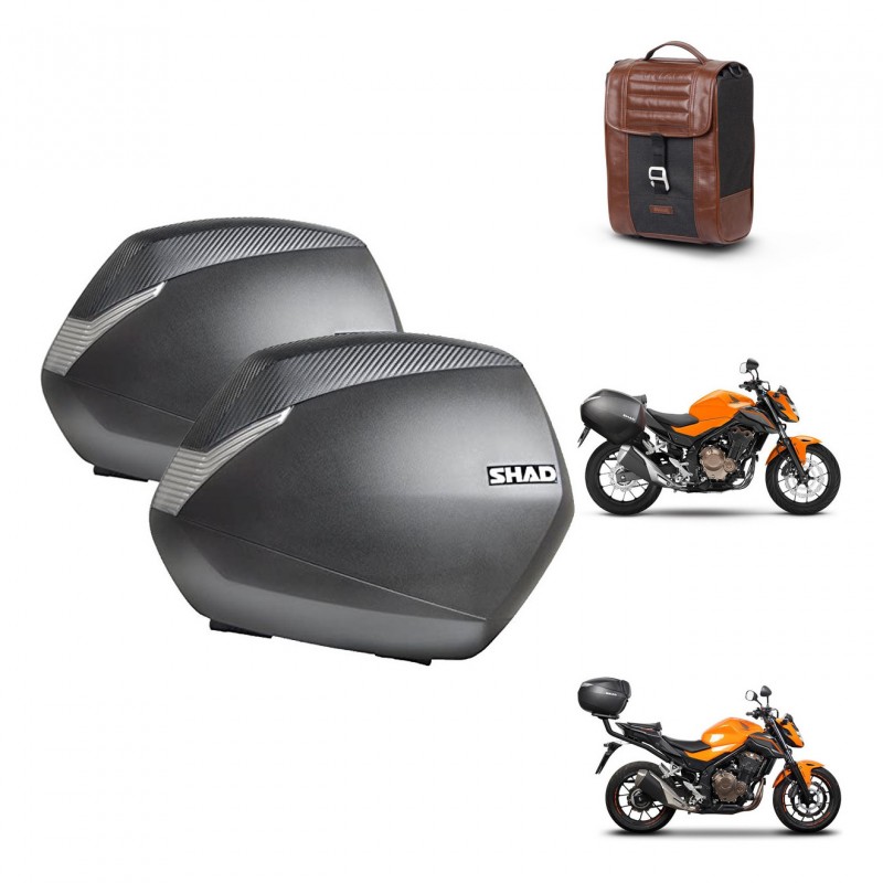 SHAD Baul maleta + soporte montaje maletas SH36 SR38 CAFE RACER STYLE 1U KIT-481119