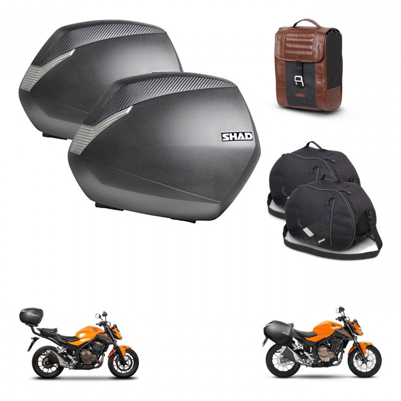 SHAD Suitcase trunk + mounting bracket SH36 suitcases accessories SR38 CAFE RACER STYLE 1U KIT-481120