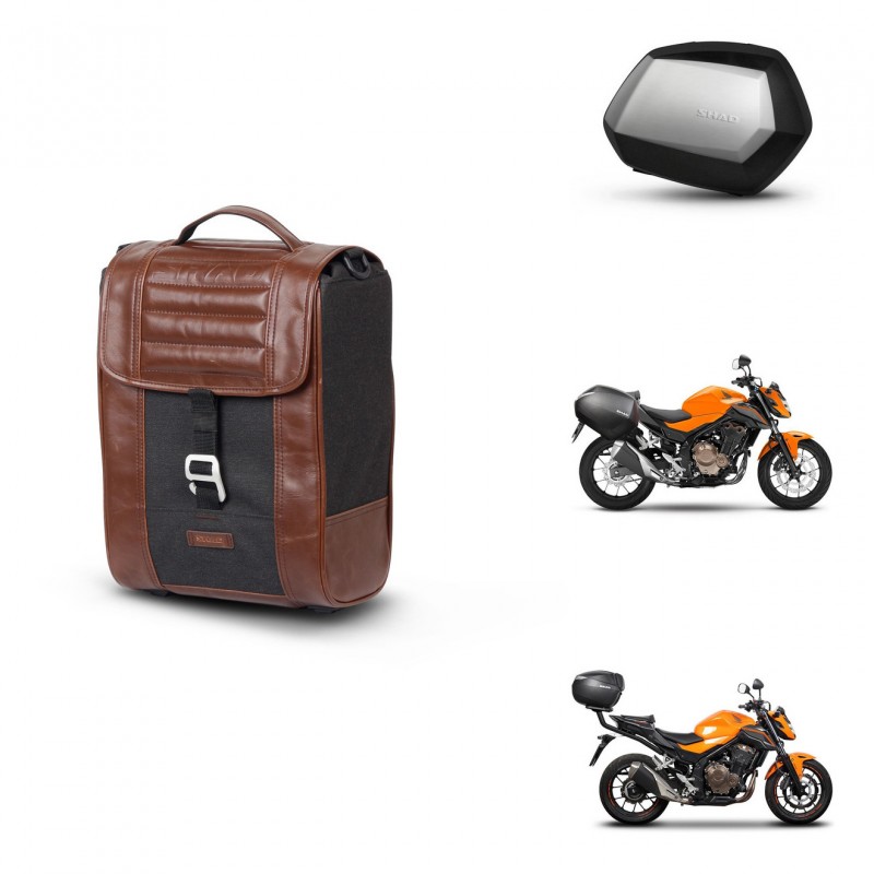 SHAD SH35 PREMIUM suitcases + mounting bracket suitcase trunk SR38 CAFE RACER STYLE 1U KIT-481122