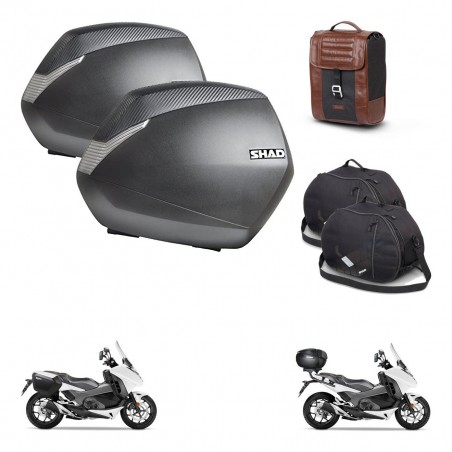 SHAD Suitcase trunk + mounting bracket SH36 suitcases accessories SR38 CAFE RACER STYLE 1U KIT-481126