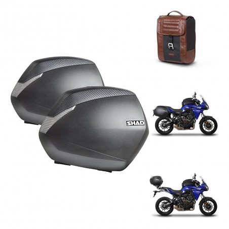 SHAD Baul maleta + soporte montaje maletas SH36 SR38 CAFE RACER STYLE 1U KIT-481131
