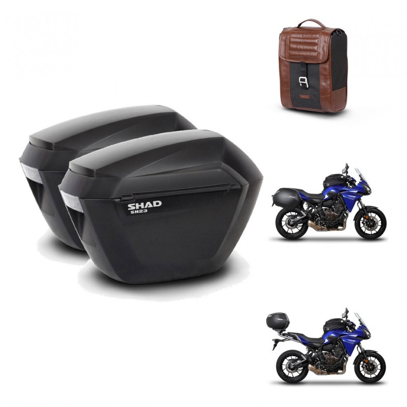 SHAD Baul maleta + soporte montaje maletas sh23 SR38 CAFE RACER STYLE 1U KIT-481133