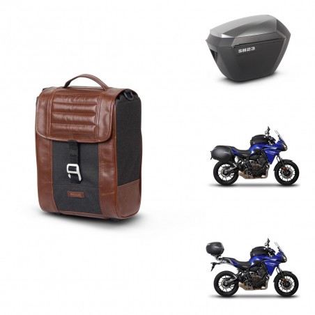 SHAD Maletas sh23 alu + soporte montaje Baul maleta SR38 CAFE RACER STYLE 1U KIT-481136