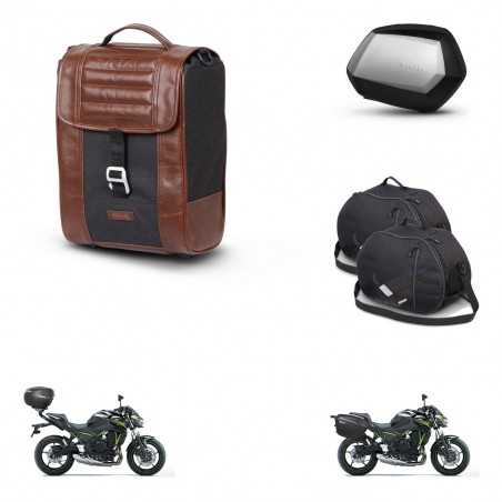 SHAD Maletas SH35 PREMIUM + soporte montaje Baul maleta accesorios SR38 CAFE RACER STYLE 1U KIT-481141