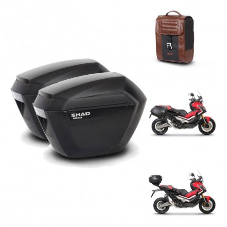 SHAD Baul maleta + soporte montaje maletas sh23 SR38 CAFE RACER STYLE 1U KIT-481145