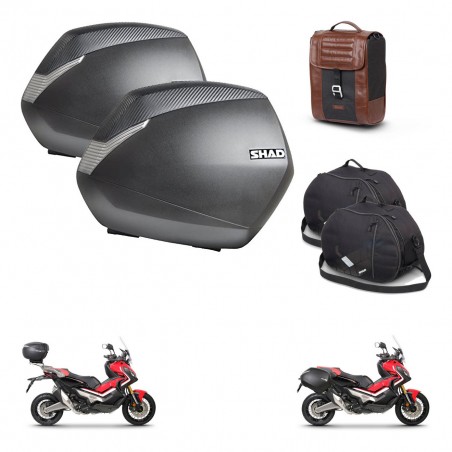 SHAD Baul maleta + soporte montaje maletas SH36 accesorios SR38 CAFE RACER STYLE 1U KIT-481150