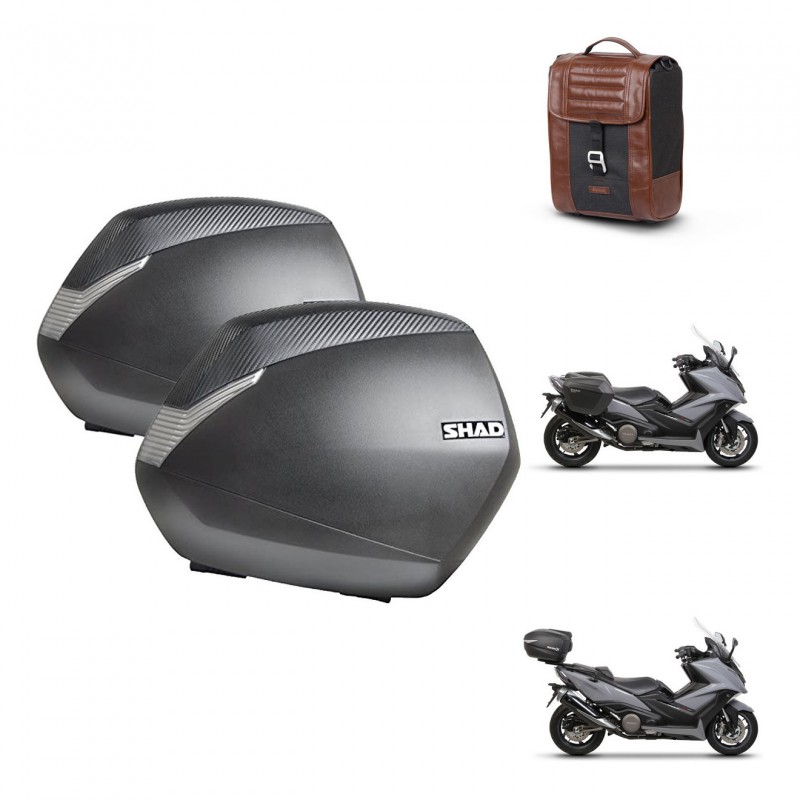 SHAD Suitcase trunk + mounting support SH36 suitcases SR38 CAFE RACER STYLE 1U KIT-481155