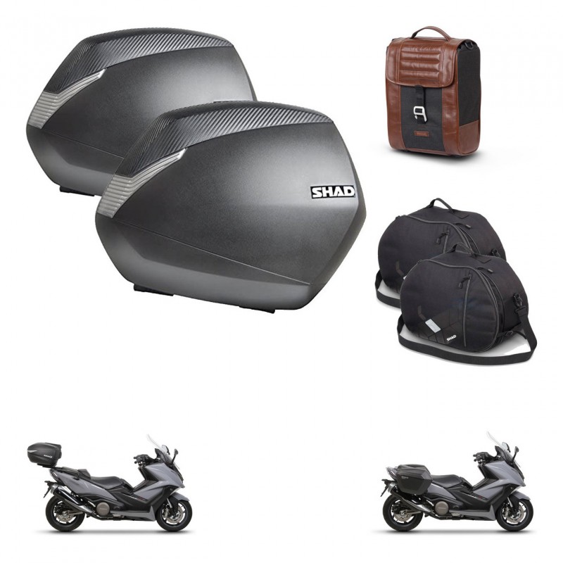 SHAD Suitcase trunk + mounting bracket SH36 suitcases accessories SR38 CAFE RACER STYLE 1U KIT-481156