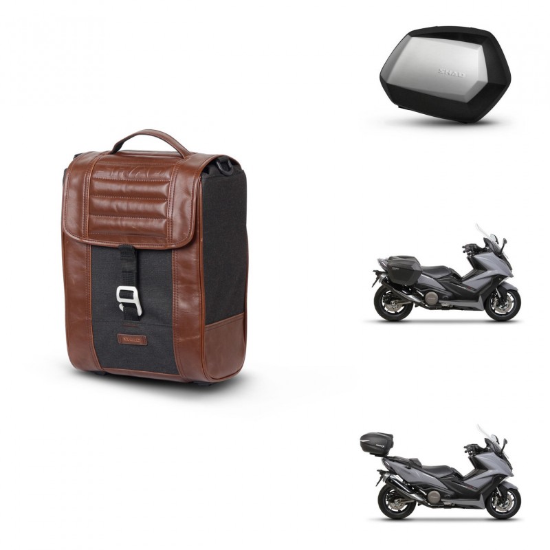 SHAD SH35 PREMIUM suitcases + mounting bracket suitcase trunk SR38 CAFE RACER STYLE 1U KIT-481158