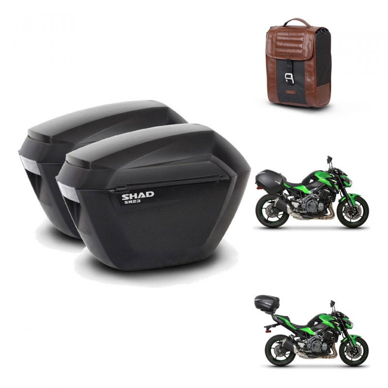 SHAD Trunk suitcase + mounting support suitcases sh23 SR38 CAFE RACER STYLE 1U KIT-481163