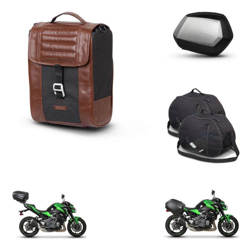 SHAD SH35 PREMIUM suitcases + mounting bracket suitcase trunk accessories SR38 CAFE RACER STYLE 1U KIT-481165
