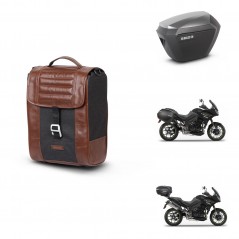 SHAD Maletas sh23 alu + soporte montaje Baul maleta SR38 CAFE RACER STYLE 1U KIT-481172