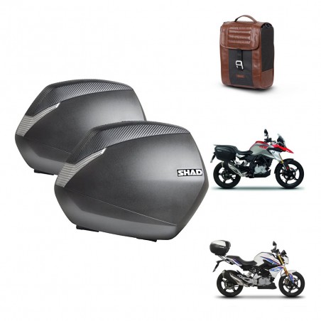 SHAD Baul maleta + soporte montaje maletas SH36 SR38 CAFE RACER STYLE 1U KIT-481179