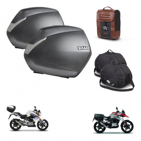 SHAD Baul maleta + soporte montaje maletas SH36 accesorios SR38 CAFE RACER STYLE 1U KIT-481180