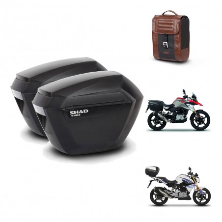 SHAD Baul maleta + soporte montaje maletas sh23 SR38 CAFE RACER STYLE 1U KIT-481181