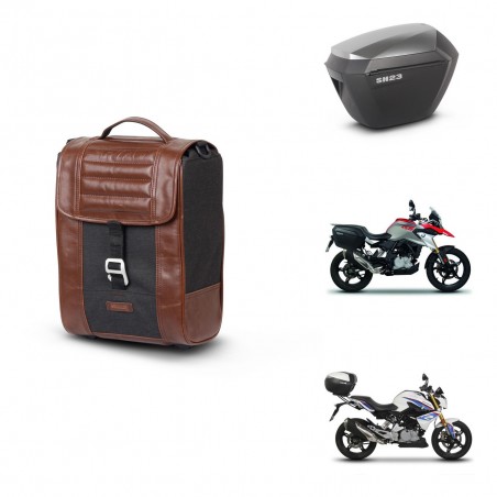 SHAD Maletas sh23 alu + soporte montaje Baul maleta SR38 CAFE RACER STYLE 1U KIT-481184