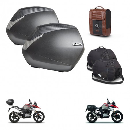 SHAD Suitcase trunk + mounting bracket SH36 suitcases accessories SR38 CAFE RACER STYLE 1U KIT-481186