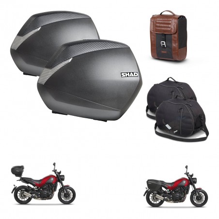 SHAD Suitcase trunk + mounting bracket SH36 suitcases accessories SR38 CAFE RACER STYLE 1U KIT-481192