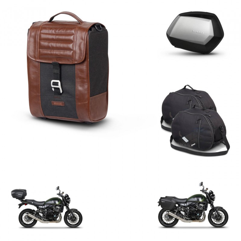 SHAD SH35 PREMIUM suitcases + mounting bracket suitcase trunk accessories SR38 CAFE RACER STYLE 1U KIT-481207