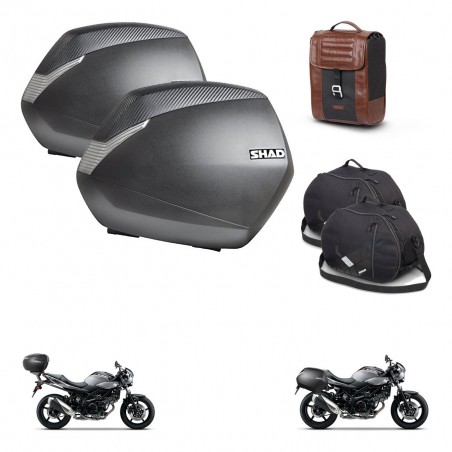 SHAD Baul maleta + soporte montaje maletas SH36 accesorios SR38 CAFE RACER STYLE 1U KIT-481210