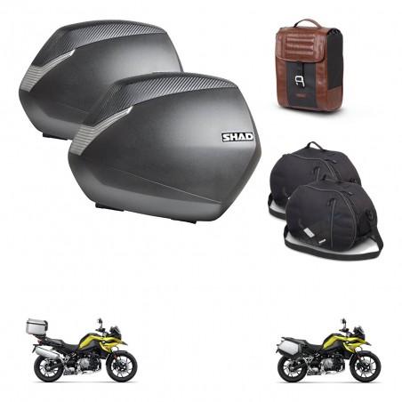 SHAD Suitcase trunk + mounting bracket SH36 suitcases accessories SR38 CAFE RACER STYLE 1U KIT-481228