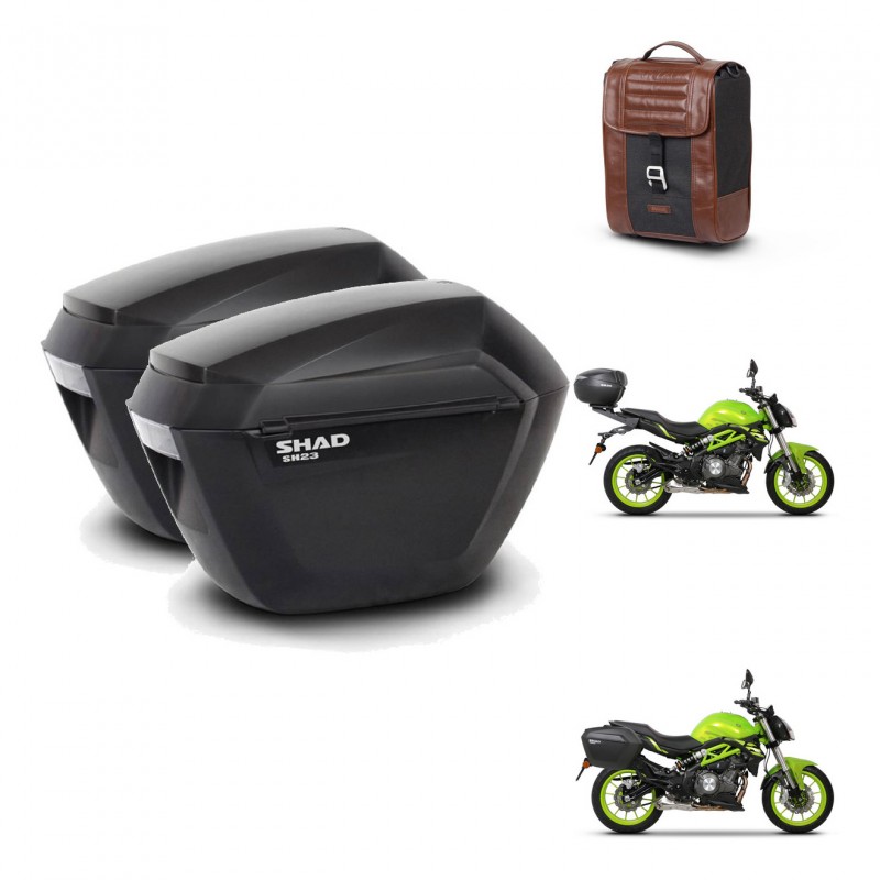 SHAD Baul maleta + soporte montaje maletas sh23 SR38 CAFE RACER STYLE 1U KIT-481235