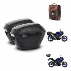 SHAD Trunk suitcase + mounting support suitcases sh23 SR38 CAFE RACER STYLE 1U KIT-481241