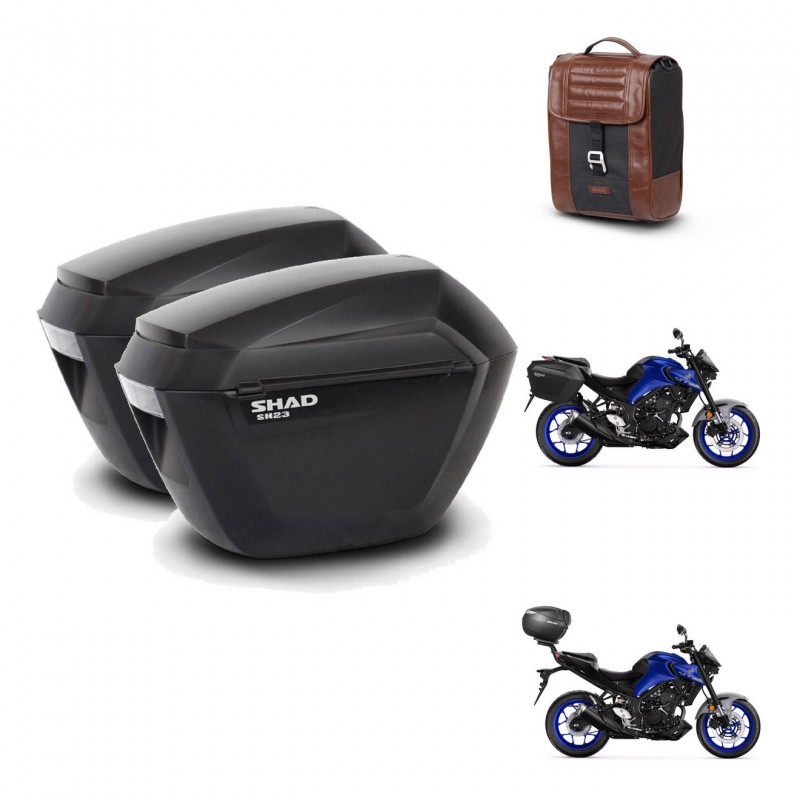 SHAD Baul maleta + soporte montaje maletas sh23 SR38 CAFE RACER STYLE 1U KIT-481241