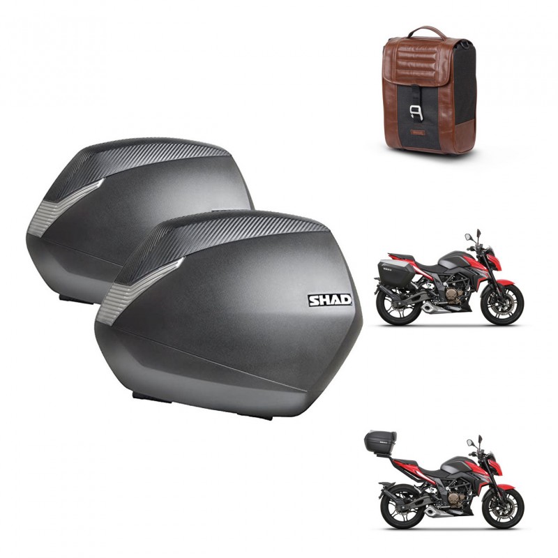 SHAD Baul maleta + soporte montaje maletas SH36 SR38 CAFE RACER STYLE 1U KIT-481257