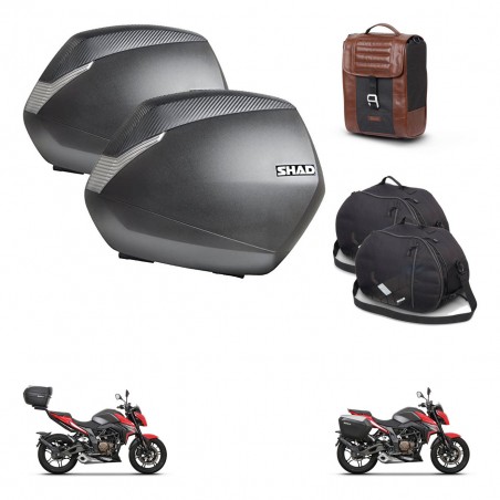 SHAD Suitcase trunk + mounting bracket SH36 suitcases accessories SR38 CAFE RACER STYLE 1U KIT-481258