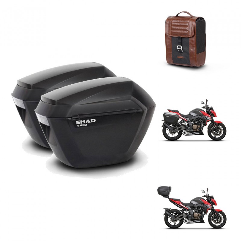 SHAD Baul maleta + soporte montaje maletas sh23 SR38 CAFE RACER STYLE 1U KIT-481259