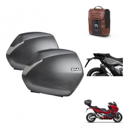 SHAD Baul maleta + soporte montaje maletas SH36 SR38 CAFE RACER STYLE 1U KIT-481263