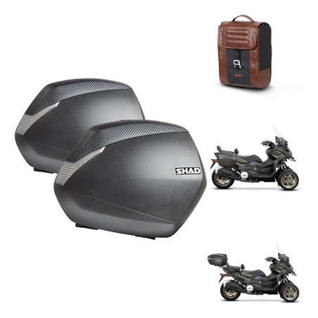 SHAD Suitcase trunk + mounting support SH36 suitcases SR38 CAFE RACER STYLE 1U KIT-481275