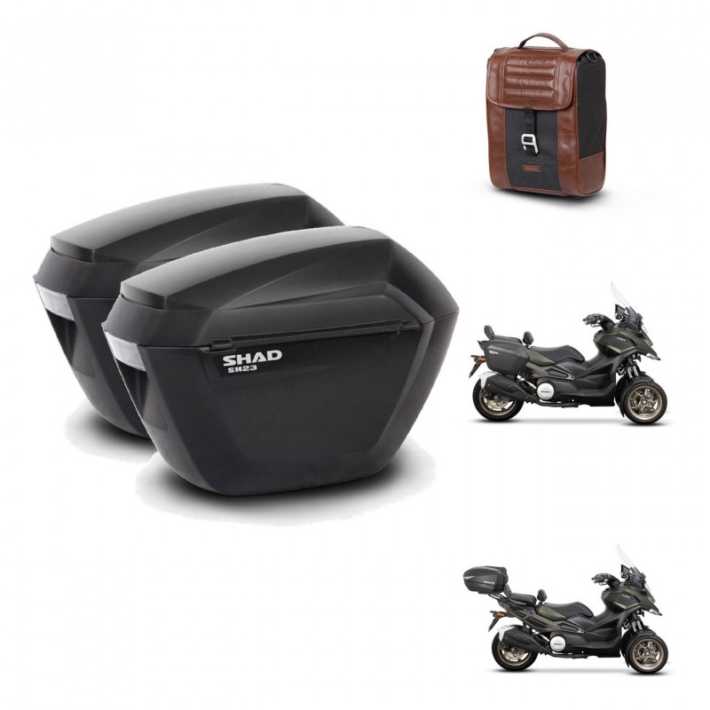 SHAD Baul maleta + soporte montaje maletas sh23 SR38 CAFE RACER STYLE 1U KIT-481277