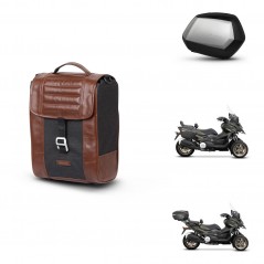SHAD Maletas SH35 PREMIUM + soporte montaje Baul maleta SR38 CAFE RACER STYLE 1U KIT-481278
