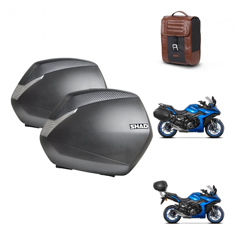 SHAD Suitcase trunk + mounting support SH36 suitcases SR38 CAFE RACER STYLE 1U KIT-481281