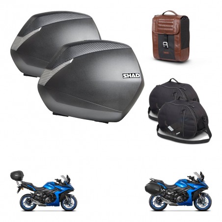 SHAD Suitcase trunk + mounting bracket SH36 suitcases accessories SR38 CAFE RACER STYLE 1U KIT-481282