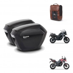 SHAD Trunk suitcase + mounting support suitcases sh23 SR38 CAFE RACER STYLE 1U KIT-481289