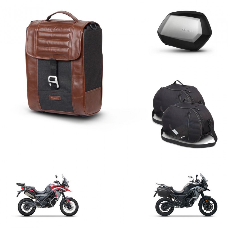 SHAD Maletas SH35 PREMIUM + soporte montaje Baul maleta accesorios SR38 CAFE RACER STYLE 1U KIT-481291
