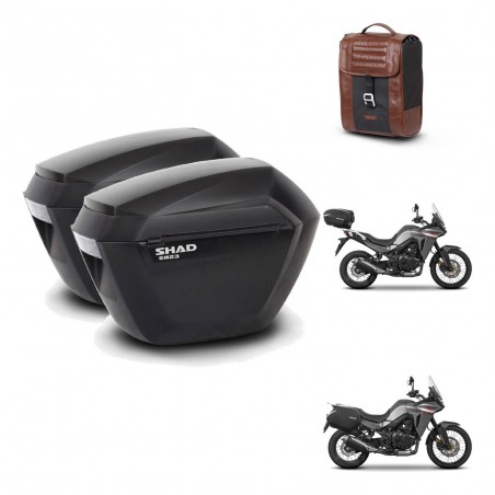 SHAD Trunk suitcase + mounting support suitcases sh23 SR38 CAFE RACER STYLE 1U KIT-481295