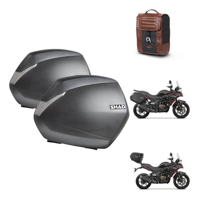 SHAD Baul maleta + soporte montaje maletas SH36 SR38 CAFE RACER STYLE 1U KIT-481299