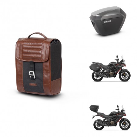 SHAD Maletas sh23 alu + soporte montaje Baul maleta SR38 CAFE RACER STYLE 1U KIT-481304
