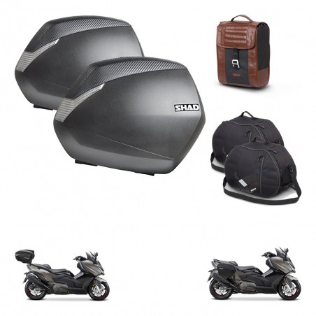 SHAD Baul maleta + soporte montaje maletas SH36 accesorios SR38 CAFE RACER STYLE 1U KIT-481318