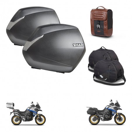SHAD Suitcase trunk + mounting bracket SH36 suitcases accessories SR38 CAFE RACER STYLE 1U KIT-481324