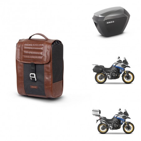 SHAD Maletas sh23 alu + soporte montaje Baul maleta SR38 CAFE RACER STYLE 1U KIT-481328